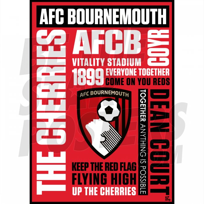AFC Bournemouth Word Poster