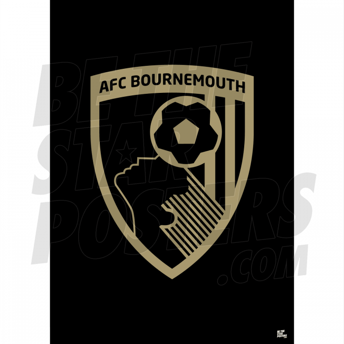 AFC Bournemouth Gold Crest Poster