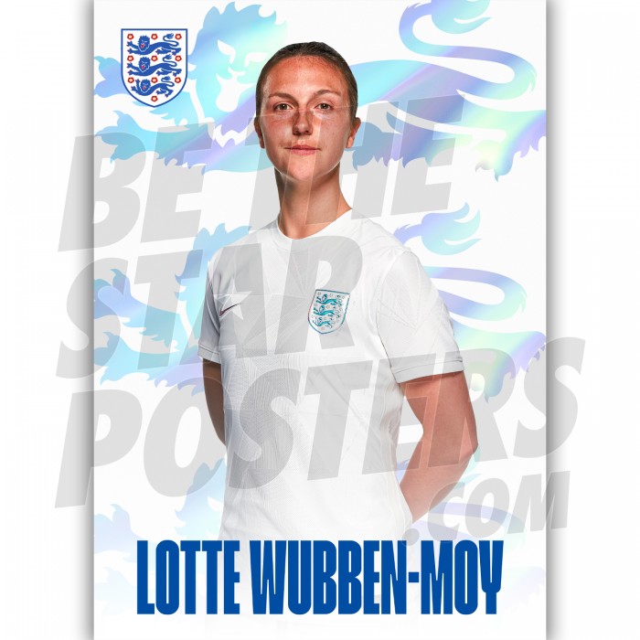 Lionesses Wubben-Moy Euros Headshot Poster