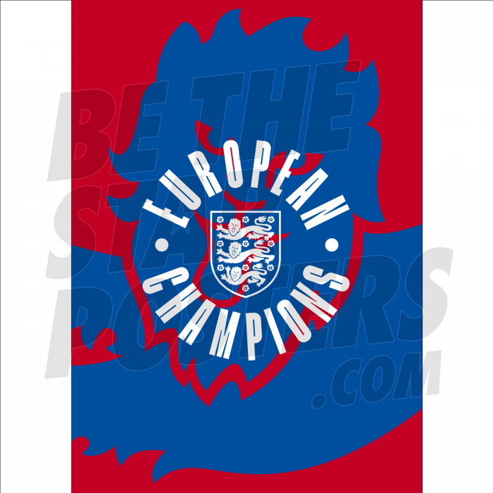 Lionesses European Champions Circle Red Poster