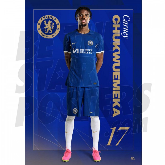 Chelsea FC Chukwuemeka 23/24 Headshot Poster
