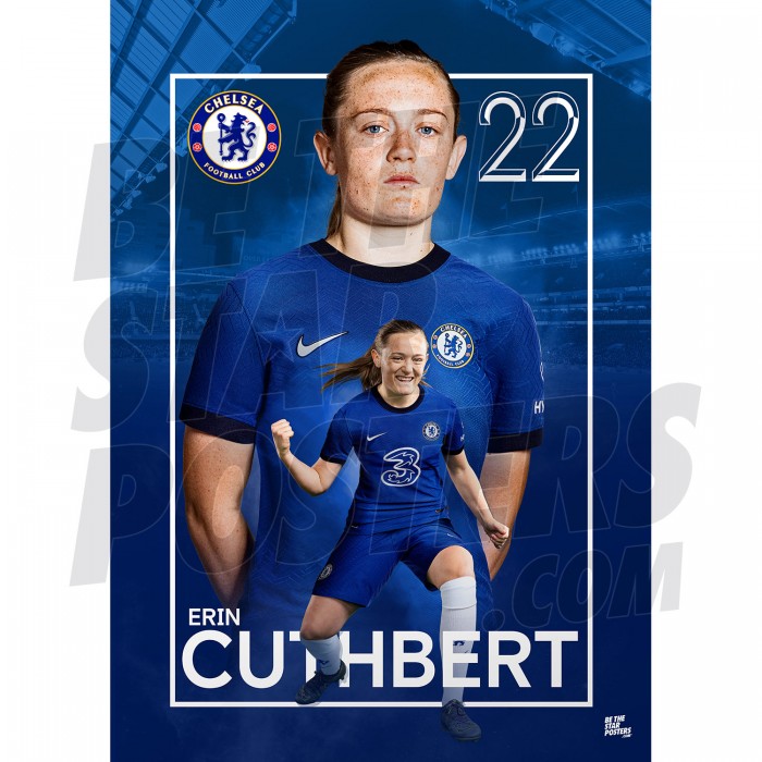 Erin Cuthbert Chelsea FC Headshot Poster 20/21 A3