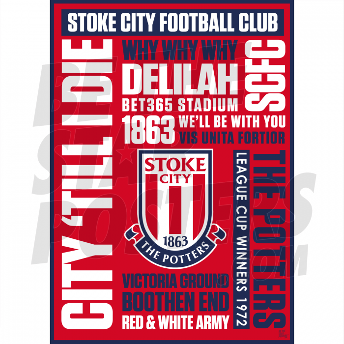 Stoke City FC Word Poster