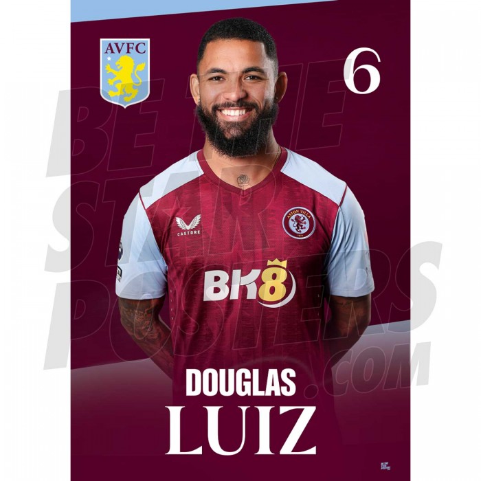 Aston Villa FC Luiz 23/24 Headshot Poster