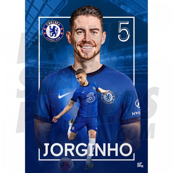 Jorginho Chelsea FC Headshot Poster 20/21 A3