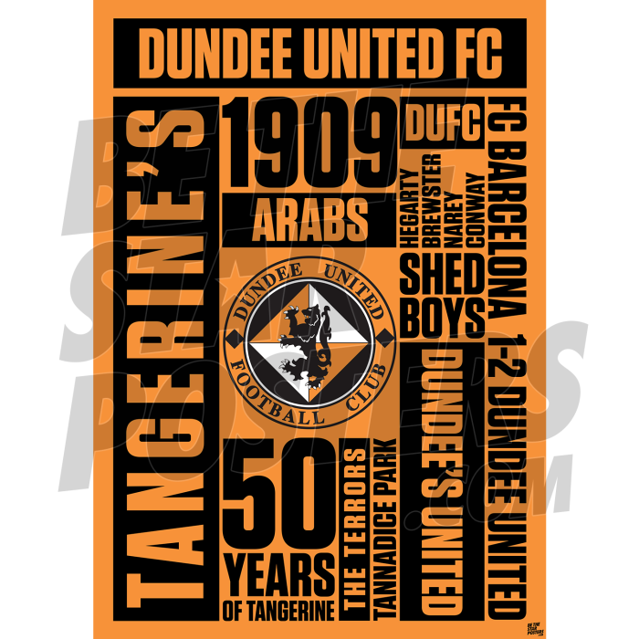 Dundee United FC Word Poster