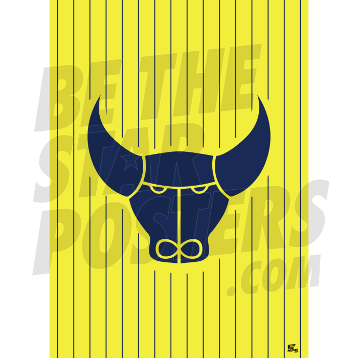 Oxford United FC Stripe Crest Poster