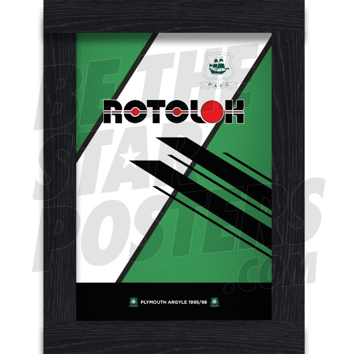 Plymouth Argyle FC 1996 Retro Home Shirt Print