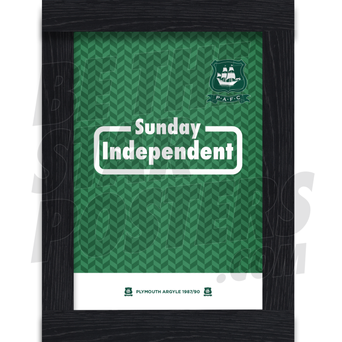 Plymouth Argyle FC 1987 Retro Home Shirt Print