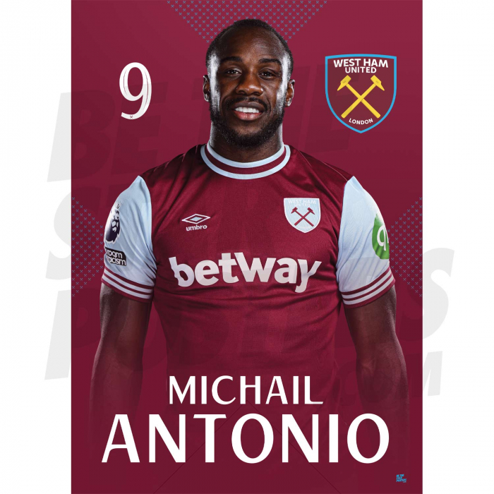 West Ham United FC Antonio 24/25 Headshot Poster