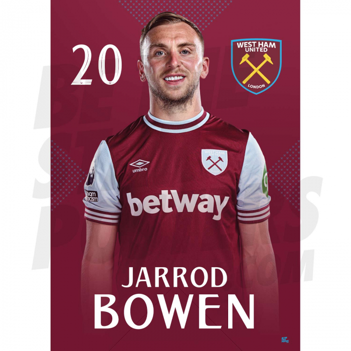 West Ham United FC Bowen 24/25 Headshot Poster