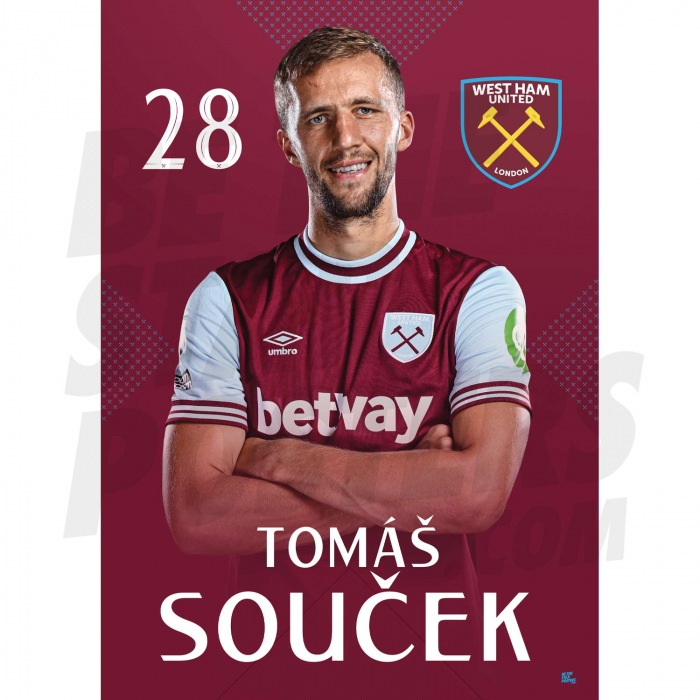 West Ham United FC Soucek 24/25 Headshot Poster