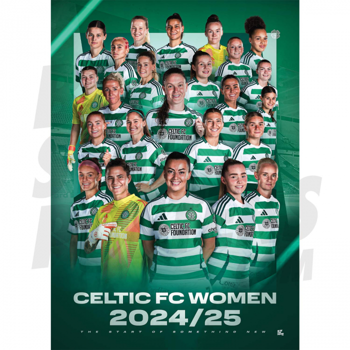Celtic FC Womens 24/25 Squad Montage Poster