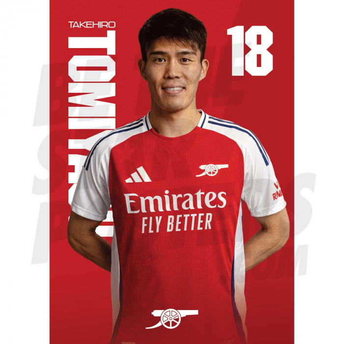 Arsenal FC Tomiyasu 24/25 Headshot Poster