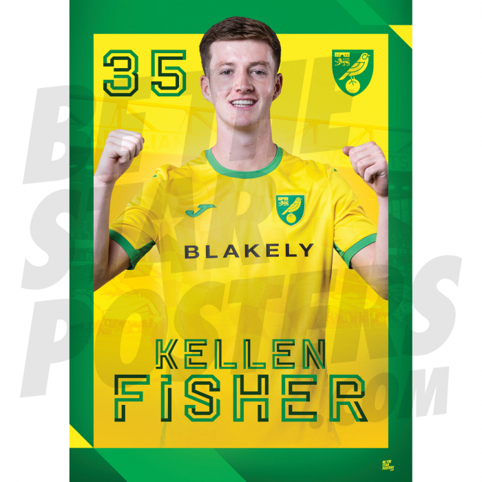 Norwich City FC Fisher 24/25 Headshot Poster