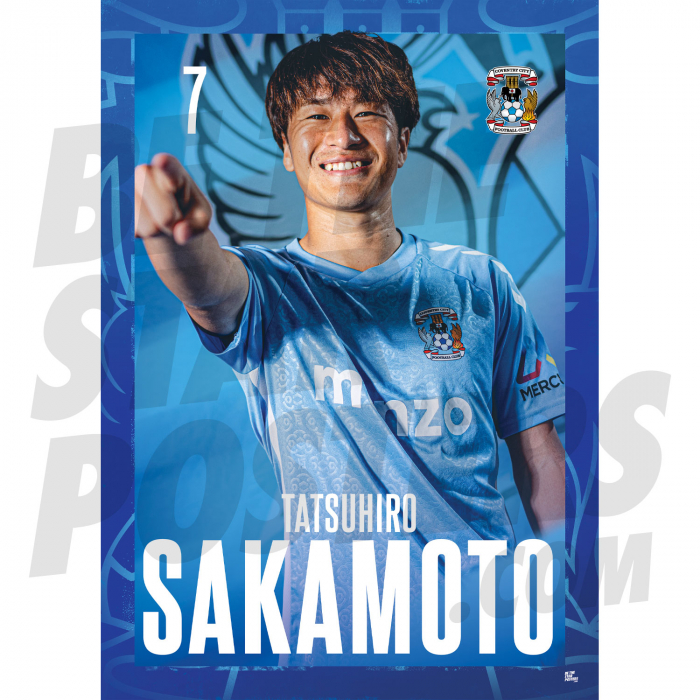 Coventry City FC Sakamoto 24/25 Headshot Poster