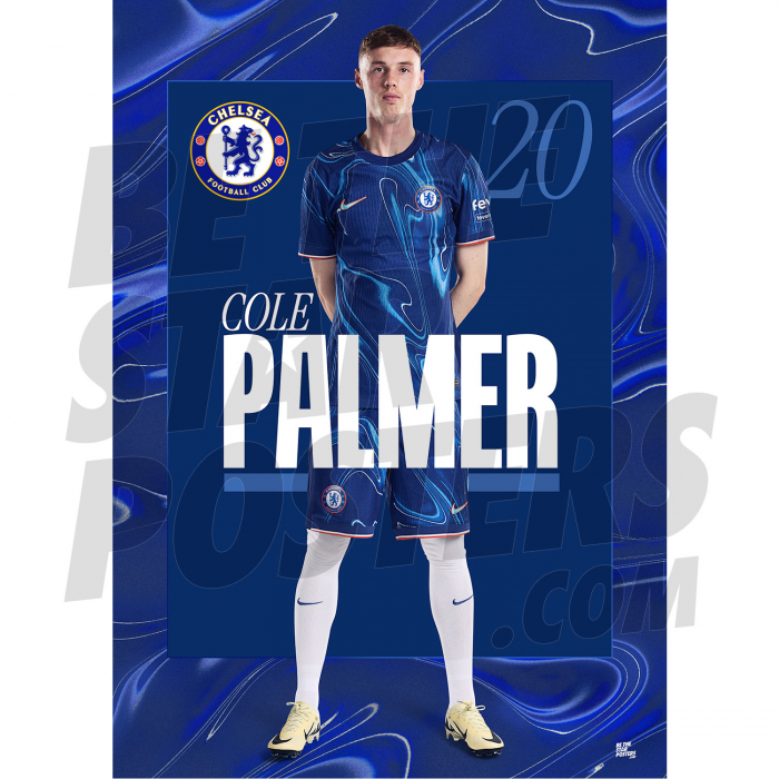 Chelsea FC Palmer 24/25 Headshot Poster