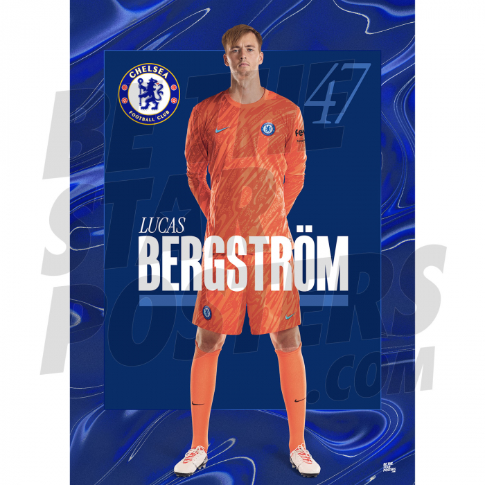 Chelsea FC Bergstrom 24/25 Headshot Poster