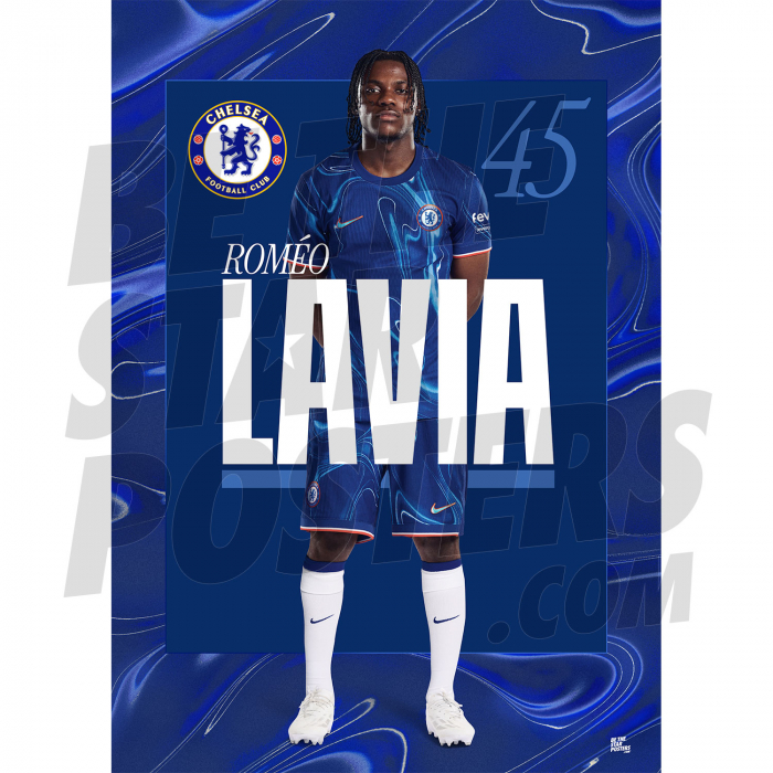 Chelsea FC Lavia 24/25 Headshot Poster