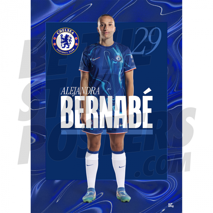 Chelsea FC Bernabe 24/25 Headshot Poster