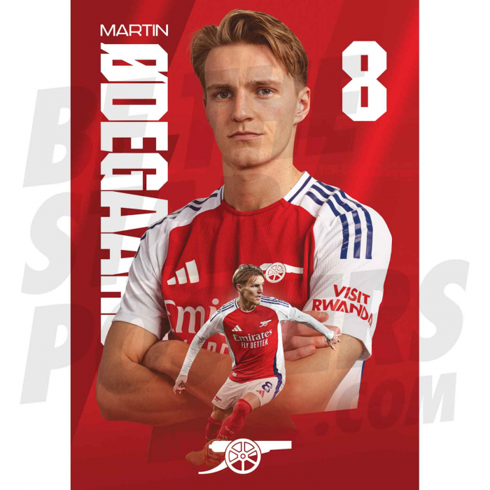 Arsenal FC Odegaard 24/25 Action Poster