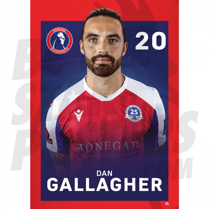 Dorking Wanderers FC Gallagher 24/25 H/S Poster