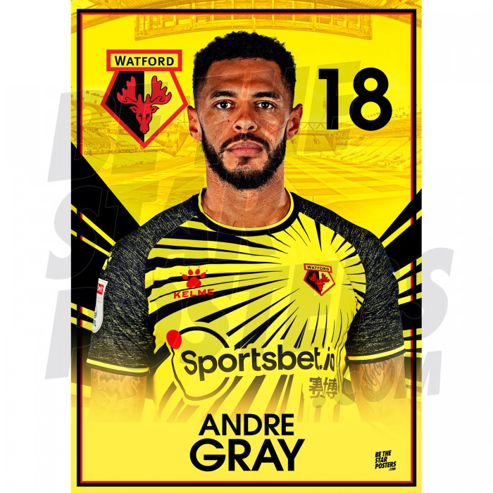 Andre Gray Watford FC A3 Headshot 20/21