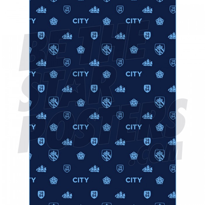 Logo Man City FC Poster A3