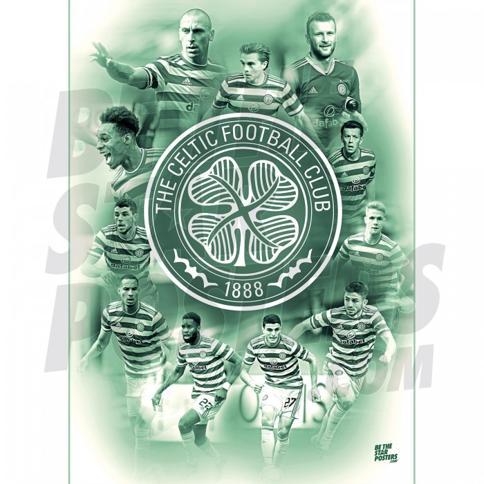 Celtic FC A2 Squad Montage Poster 20/21