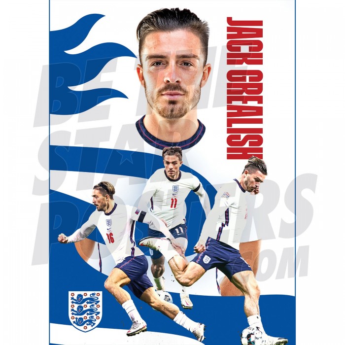 Jack Grealish England Action Poster A2/A3 20/21
