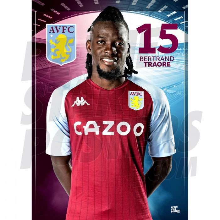 Bertrand Traore Aston Villa FC Headshot A3 20/21