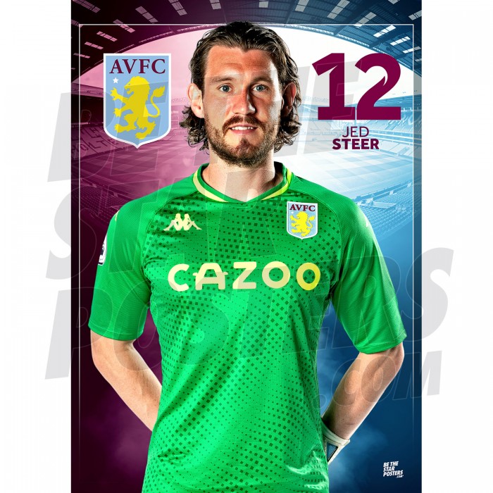 Jed Steer Aston Villa FC Headshot A3 20/21