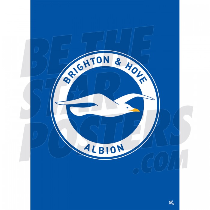 Brighton & Hove Albion FC Crest Poster A2/A3