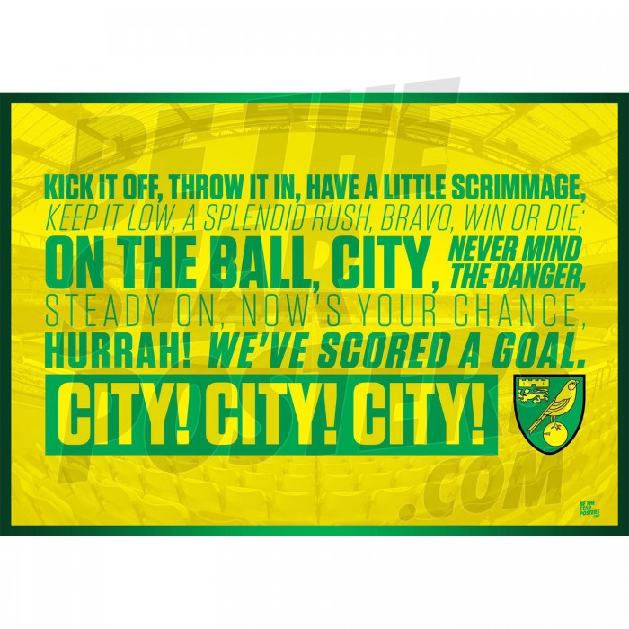 Norwich City FC Chant Poster A2/A3
