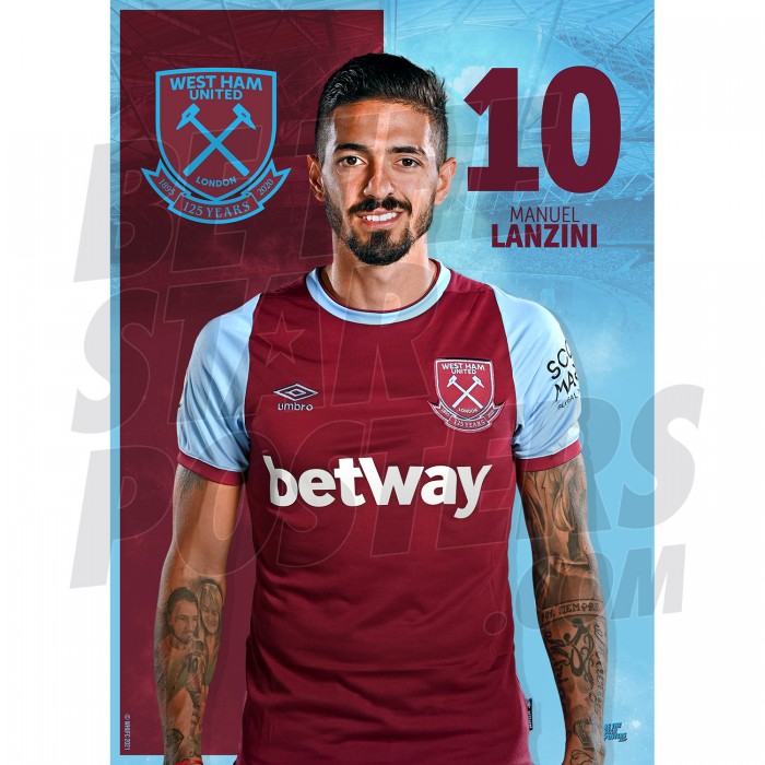 Manuel Lanzini West Ham United FC A3 Poster 20/21