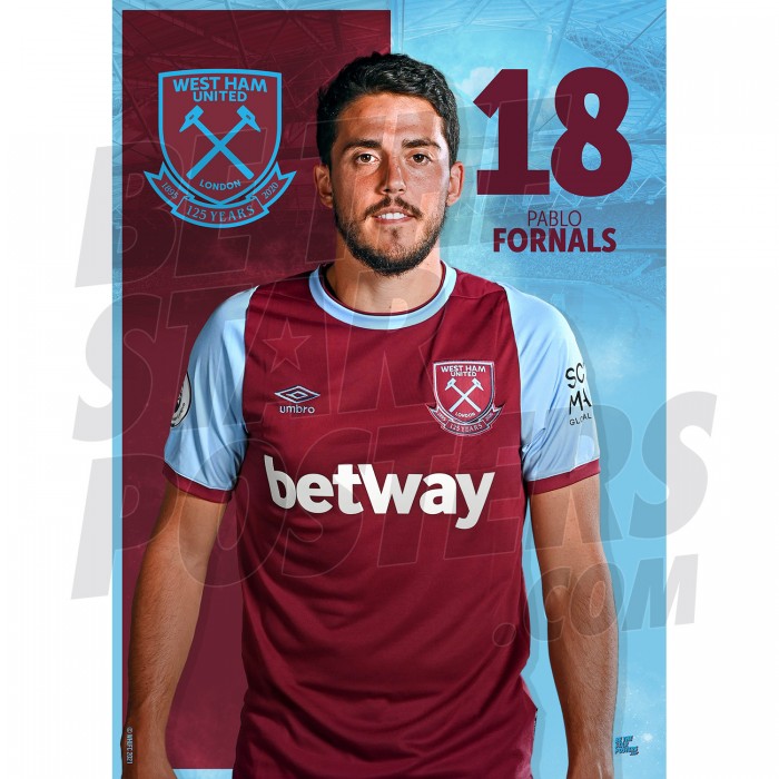 Pablo Fornals West Ham United FC A3 Poster 20/21